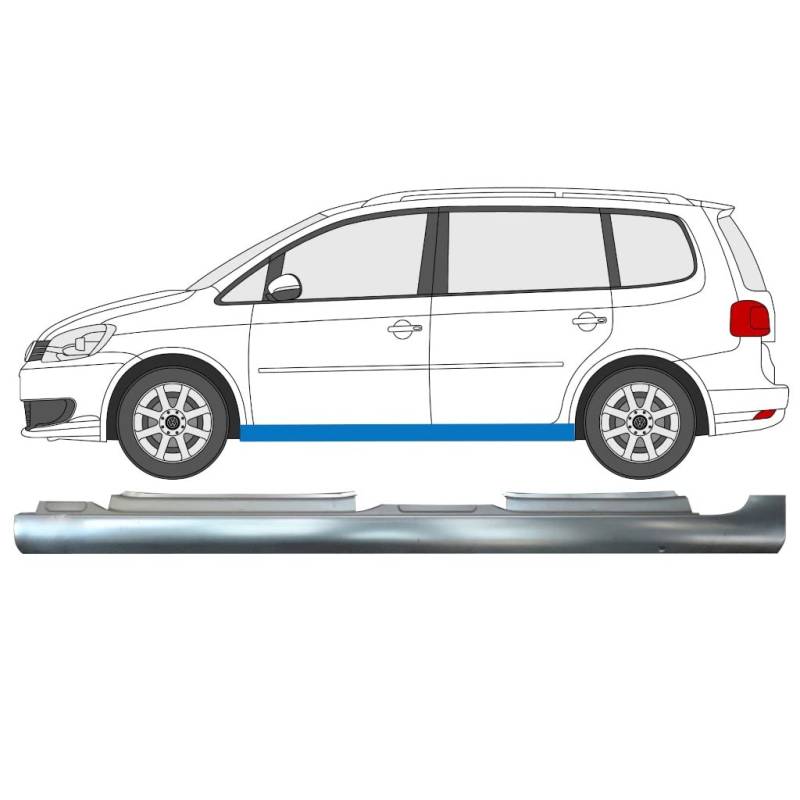 Für Vw Touran 2010-2015 Voll Schweller Reparaturblech/Links von Generic