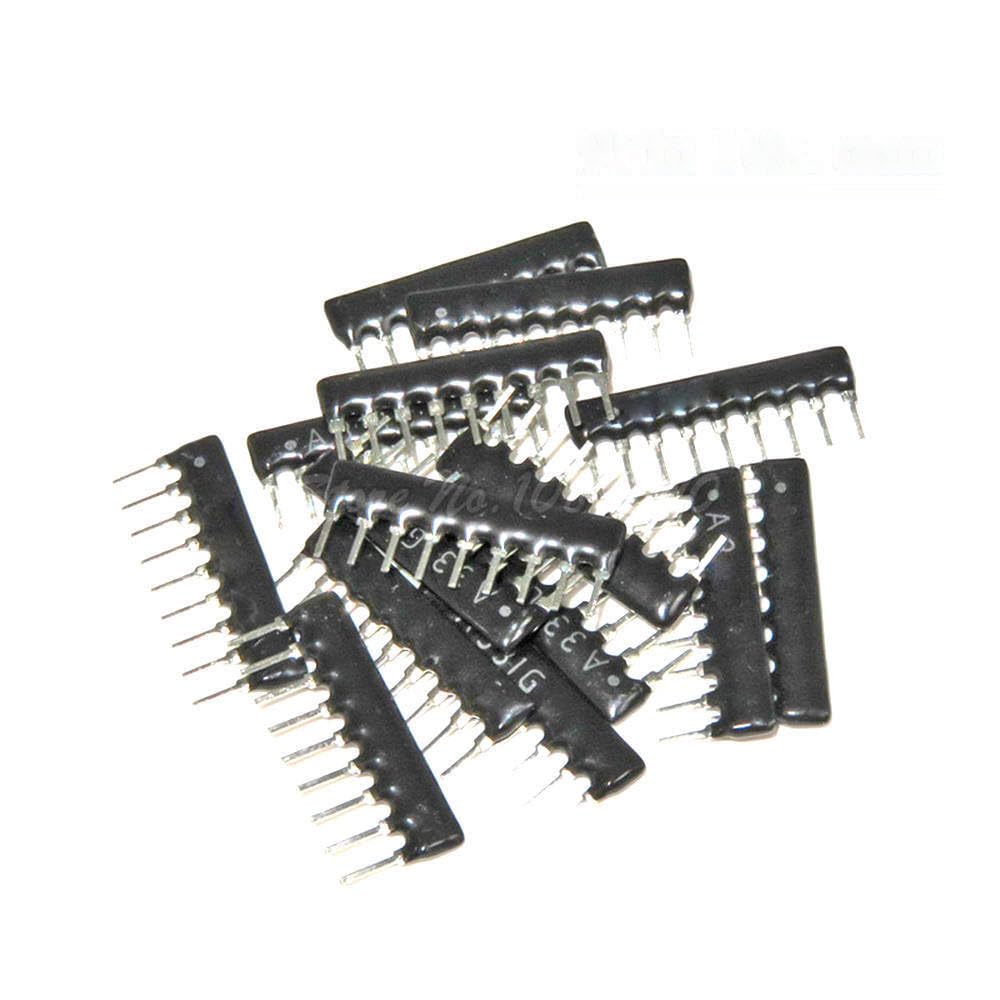 Generic 20er Pack A103J 9-Pin 10K Ohm Schwarz DIP-Schalter 9-Wege Netzwerk-Widerstandsarray von Generic