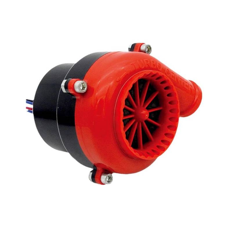 Generic Gefälschter Turbo, universelle elektronische Turbo-Pfeife, 12 V, elektronisches Turbo-Auto, falsches Absperrventil, Ton, elektrischer Turbo, analoger Klang, Einheitsgröße, rot von Generic