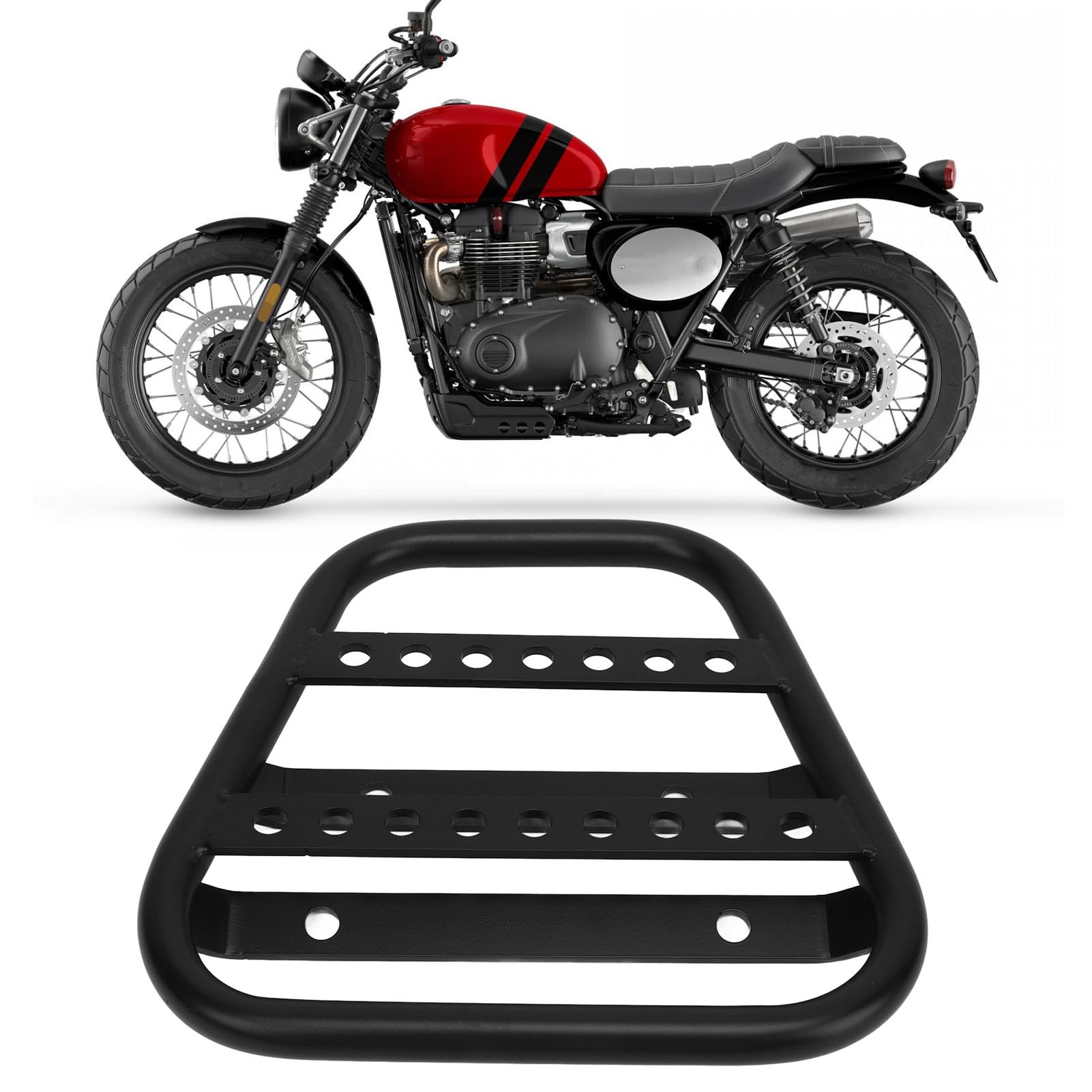 Generic Motorrad-Heckträger für Street Scrambler 900 2016–2022, Stilvoller Gepäckträger, Bietet Sichereren Halt von Generic