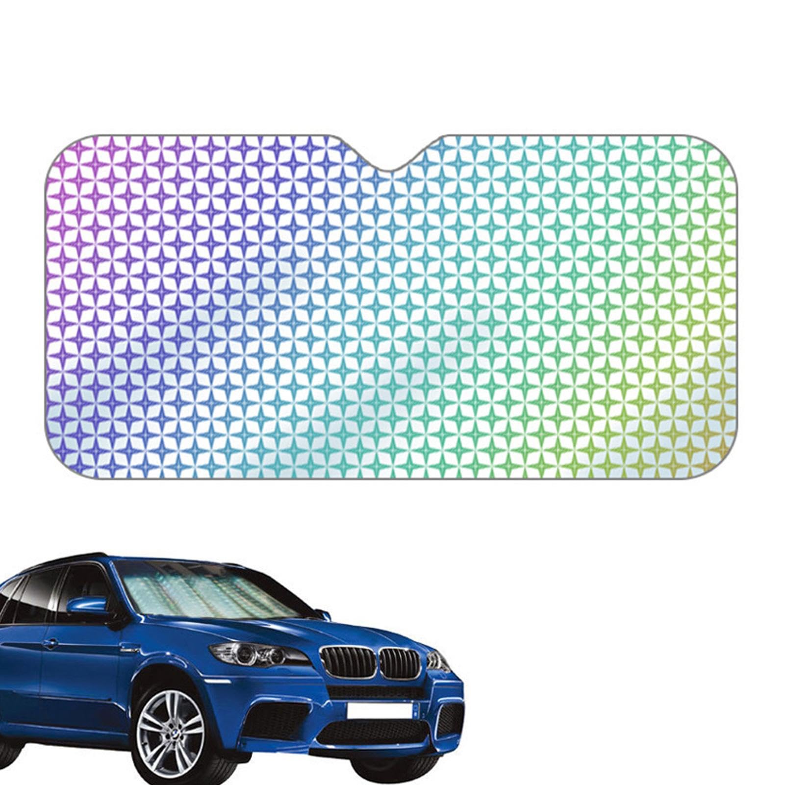 Generic Sonnenschutz Auto, 130x60cm Faltbare Sonnenblende Auto Frontscheibe, Verdickte Car Sun Shade, Autoscheiben Sonnenschutz, Uv Schutz Sonnenschutz Auto Frontscheibe, Autozubehör, JH0PE5DTHQ6TUUST von Generic