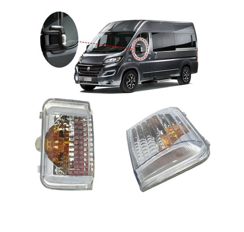 Generisches Blinkerglas für den linken Außenspiegel für Fiat Ducato, Peugeot Boxer, Citroen Relay (2006+) 6325.H0 von Generic