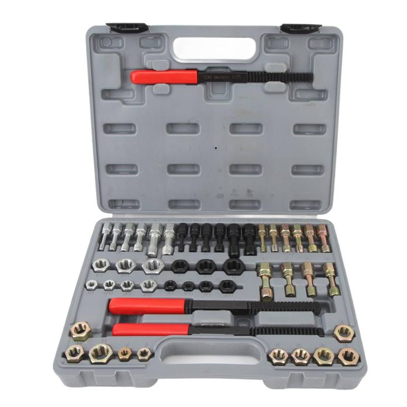 Gewindereinigungswerkzeug Restorer Kit 49PCS Thread Repair Thread Chaser Tool Set Metric Bolt Restorer File Nut Rethreader Fit für Auto Mechaniker von Generic