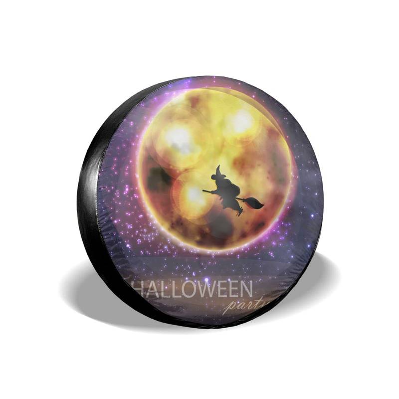 Halloween Sternenhexe Ersatzrad Abdeckung Schmutzfest Reifencover Dauerhaft Radreifenabdeckung Universal Für LKW Rv Wohnmobil 14inch von Generic