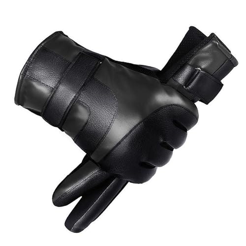 Handschuhe Damen Warm Winter Winter Radfahren Herren verdickter Bildschirm Radfahren Motorradhandschuhe Warme und kalte Handschuhe Handschuhe Damen Klappbar (Black, One Size) von Generic