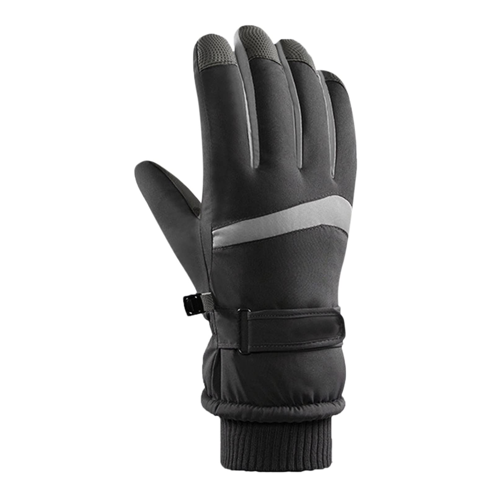 Handschuhe Damen Winter Blau Herren Winter Thermo Warme Handschuhe Slip Screen Handschuhe Wasserdicht Winddicht Kaltwetter Sport Fahrradhandschuhe Handschuhe Klappbar Damen (Black, One Size) von Generic