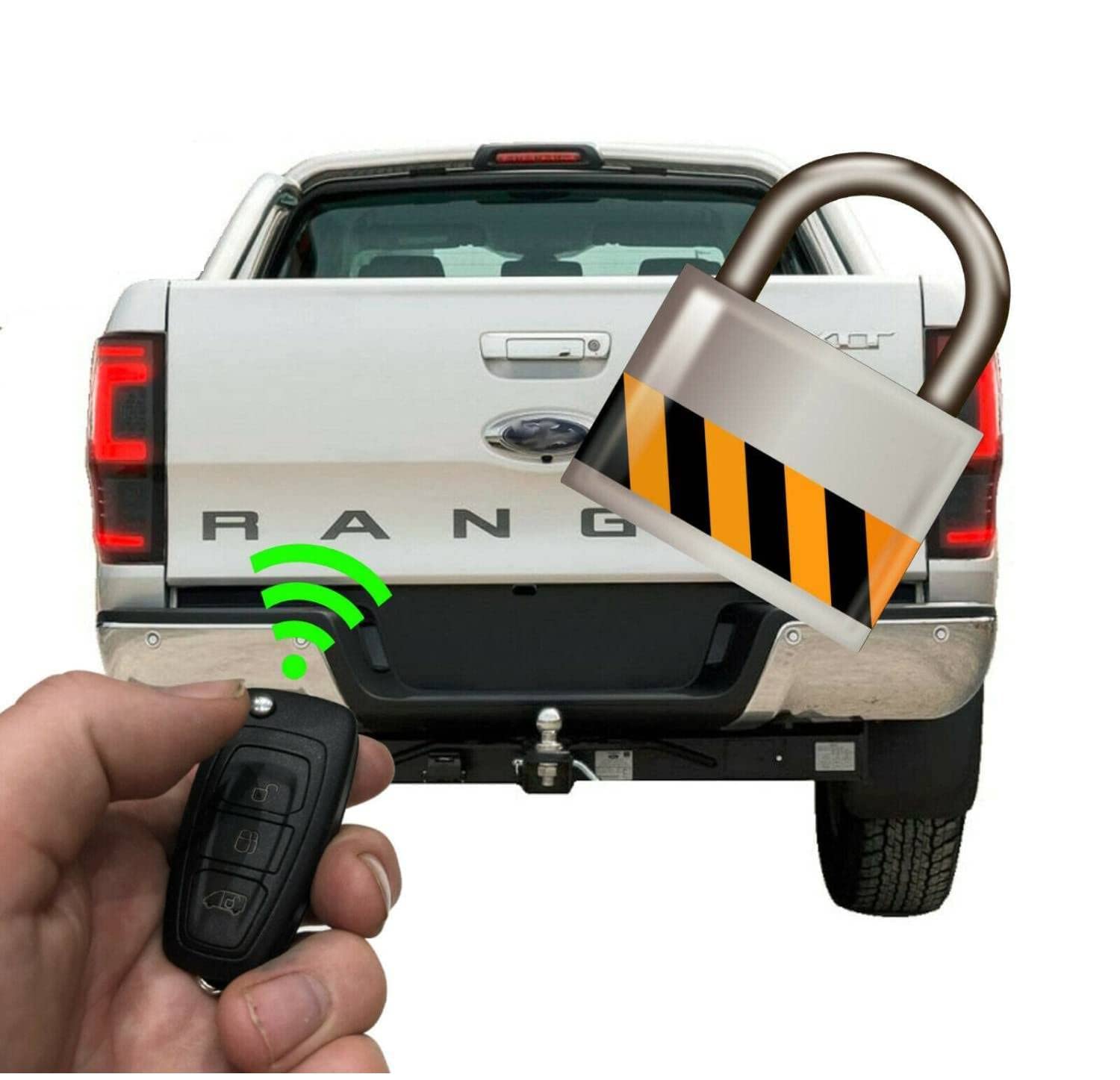 Heckklappen-Zentralverriegelung für Ford Ranger ab 2012, Pop&Lock Power Heckklappenschloss von Generic