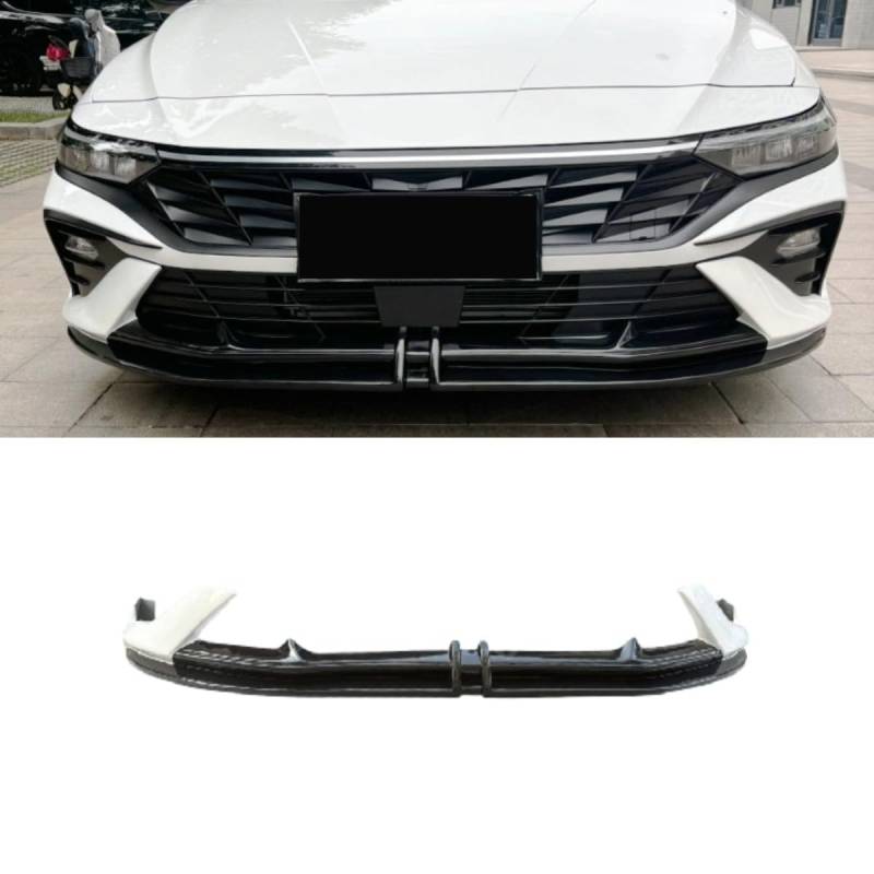 Heckspoiler Kotflügel Auto Frontstoßstange Lippe Karosserie Kit Kompatibel mit Hyundai Elantra 2023-2024 7th Gen Autozubehör (Frontstoßstangenlippe) von Generic