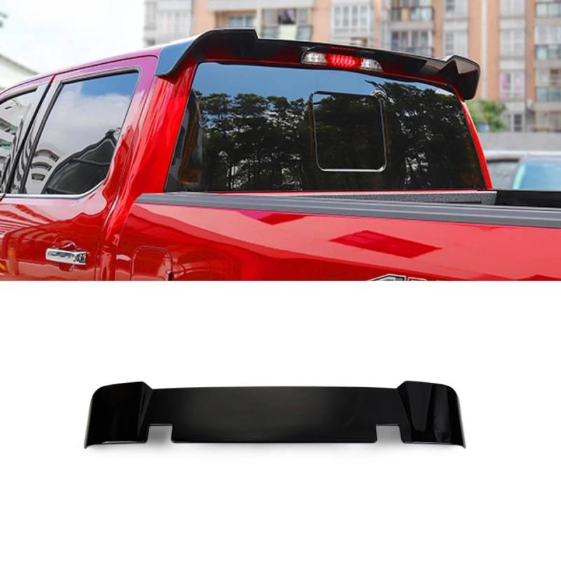 Heckspoiler Kotflügel Heckdachspoiler Dachflügel Kompatibel mit Ford Raptor F150 2021-2024 Karosserie-Kit Autozubehör (Kohlefaser-Look) von Generic