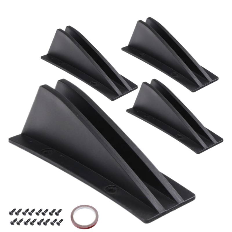 Heckstoßstange Diffusor Auto Shark Wing Spoiler Auto Modifiziertes Zubehör Dreieckige Hecklippe Spoiler zur Verbesserung der Aerodynamik von Generic