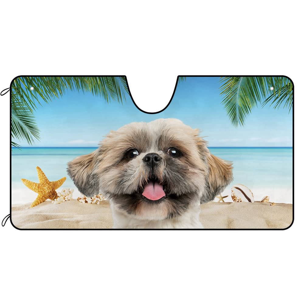 Hund Adorable Shih Tzu Im Strandsommer Sonnenschutz Auto Frontscheibe Wasserbeständig Auto Windschutzscheibe Sonnenblende Auto Windschutzscheibe Sonnenschutz Universal Für Sommer Lastwagen Wagen M Hund Adorable Shih Tzu Im Strandsommer Sonnenschutz Auto Frontscheibe Wasserbeständig Auto Windschutzscheibe Sonnenblende Auto Windschutzscheibe Sonnenschutz Universal Für Sommer Lastwagen Wagen M von Generic