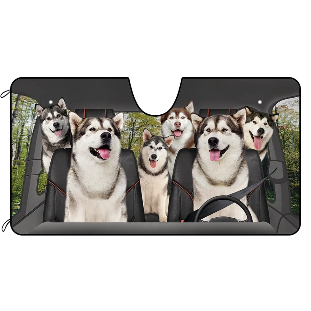 Hund Alaskan Malamute Familie Sonnenschutz Auto Frontscheibe Wasserbeständig Auto Windschutzscheibe Sonnenblende Faltbar Auto Windschutzscheibe Sonnenschutz Universal M Hund Alaskan Malamute Familie Sonnenschutz Auto Frontscheibe Wasserbeständig Auto Windschutzscheibe Sonnenblende Faltbar Auto Windschutzscheibe Sonnenschutz Universal M von Generic