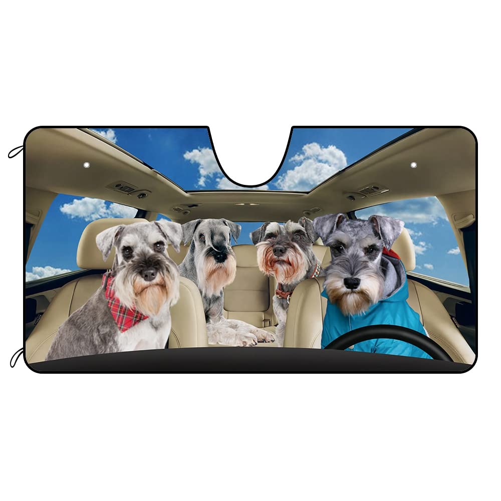 Hund Schnauzer Mit Blauem Himmel Auto Windschutzscheibe Sonnenschutz Hitzeschutz Auto Windschutzscheibe Sonnenblende Uv-Schutz Sonnenschutz Auto Frontscheibe Universal Für Sommer Mpv S Hund Schnauzer Mit Blauem Himmel Auto Windschutzscheibe Sonnenschutz Hitzeschutz Auto Windschutzscheibe Sonnenblende Uv-Schutz Sonnenschutz Auto Frontscheibe Universal Für Sommer Mpv S von Generic