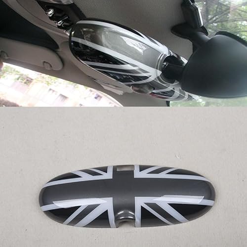 Kompatibel mit Mini Cooper ABS-Zubehör, Dekoration, Abdeckkappen für R50 R53 Schrägheck R52 Cabrio 2000–2006 (Union Jack G, Innenrückspiegel 2000–2004) von Generic