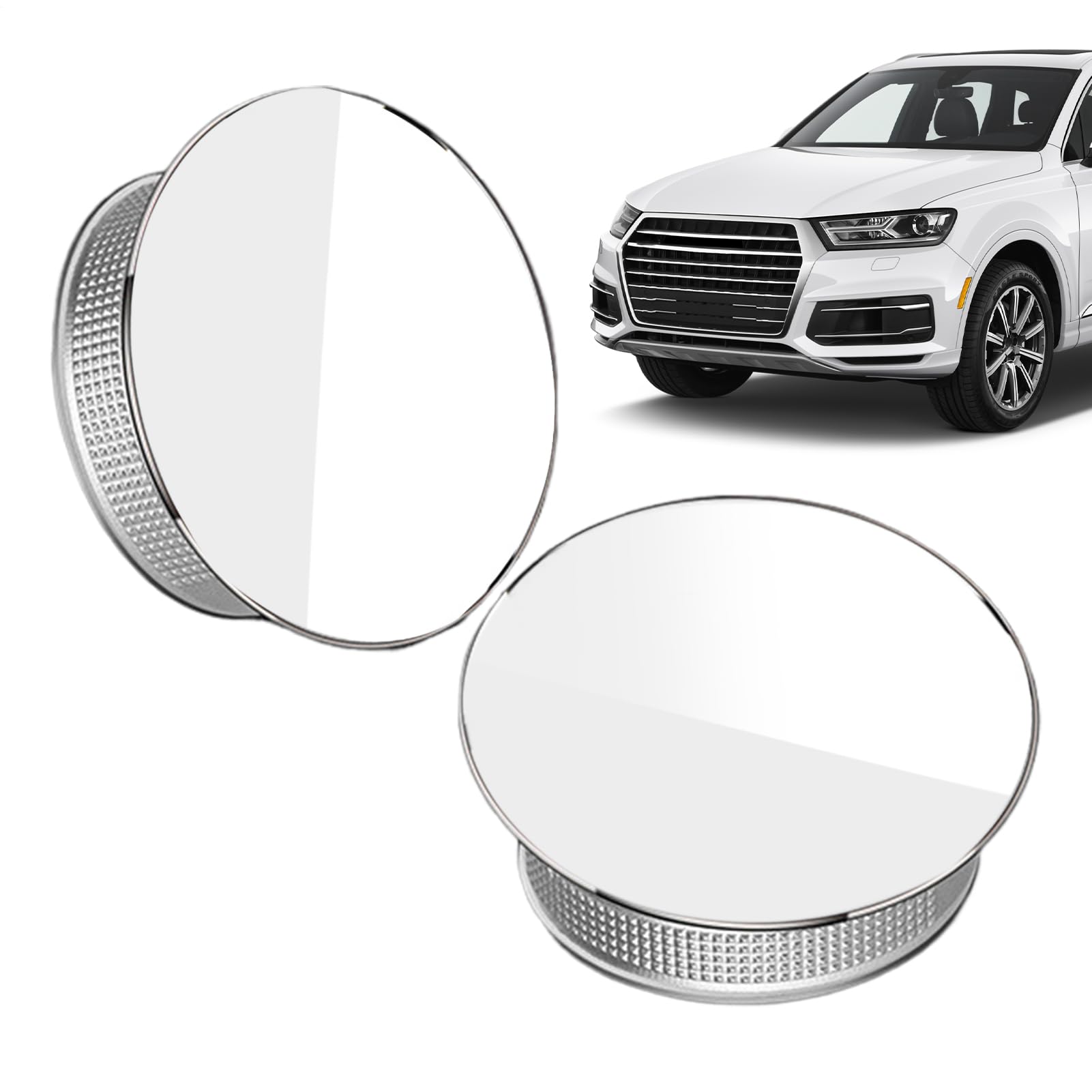 Konvexer Spiegel, konvexer Spiegel, 2 x breiter Seitenspiegel für Auto - 360 Grad verstellbarer Saugbecher High Definition Auto-Umkehrung außen au Konvexer Spiegel, konvexer Spiegel, 2 x breiter Seitenspiegel für Auto - 360 Grad verstellbarer Saugbecher High Definition Auto-Umkehrung außen au von Generic