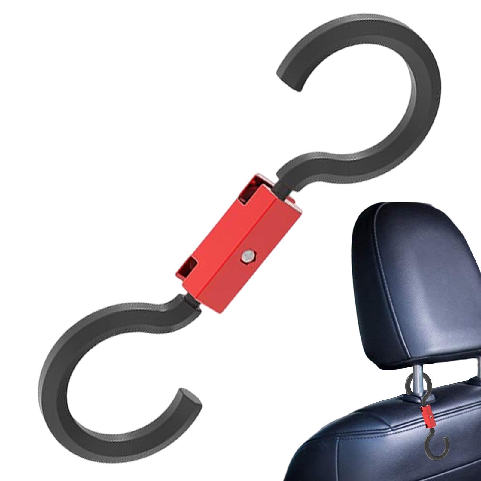 Kopfstützenhaken für Auto, Autositz Kopfstützenhaken - 2x S form Car Headrest Hanger,Speicherregal für Bag -Geldbeutelmantel, Innenzubehör von Generic