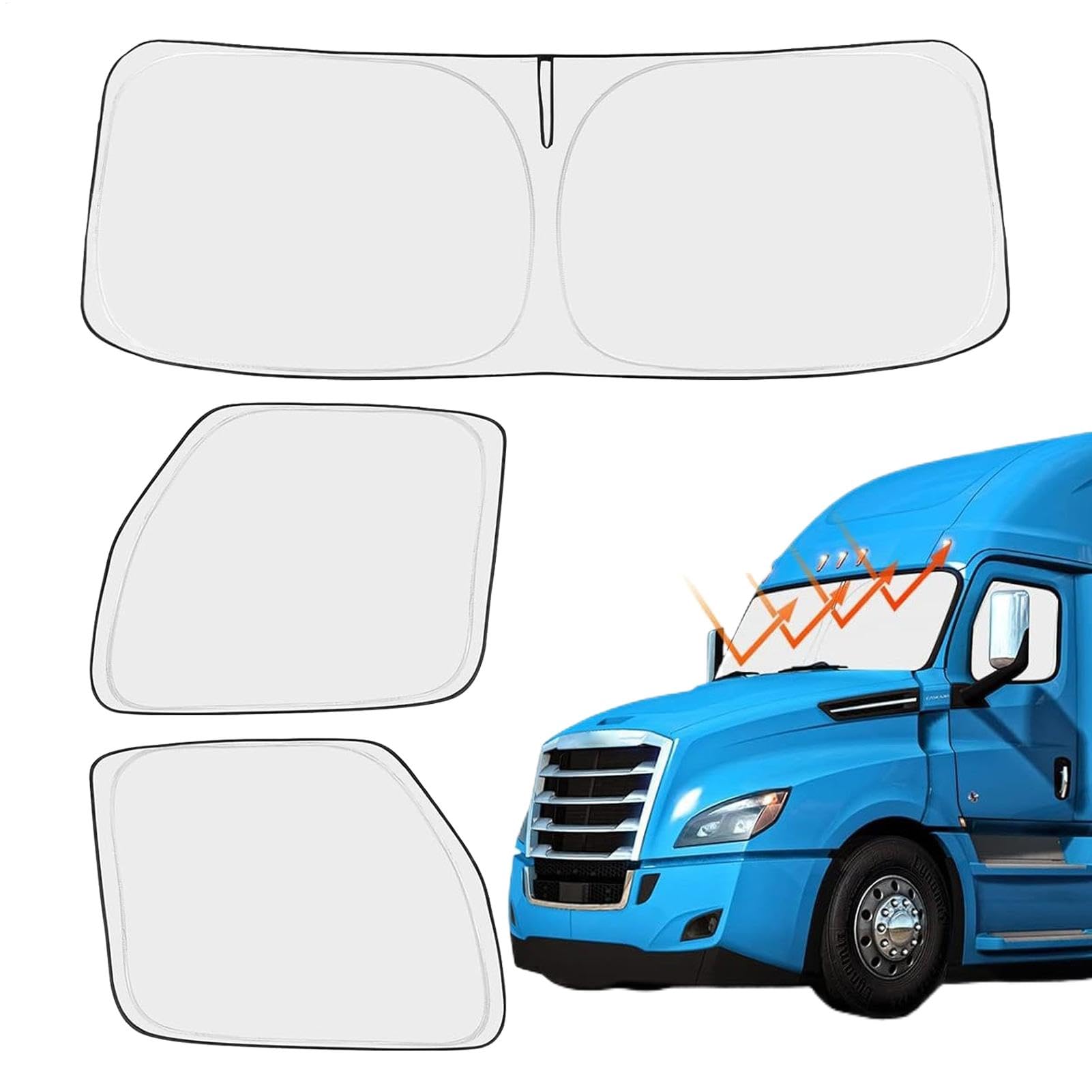 LKW-Windschutzscheiben-Sonnenschutz – schützende LKW-Frontfenster-Sonnenschutz, gut abdeckender Sonnenschutz-Blocker für Fahren, Reisen, Ausflüge, Camping von Generic