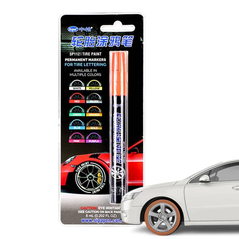 Lackstift für Autoreifen - Reifenlackstift | Wasserfester Autoreifen-Lackmarker | Ausbesserungsstift mit glatter Tinte für Reifen, Glasdosen, Steine, von Generic