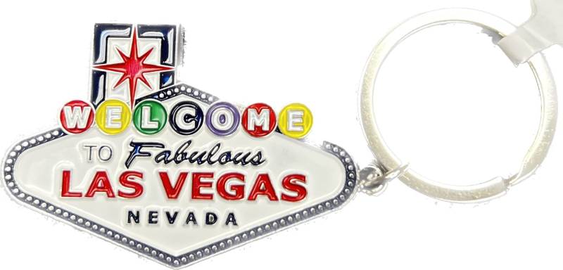 Las Vegas Schild Regenbogen Schlüsselanhänger, Mehrfarbig, 3 inches von Generic