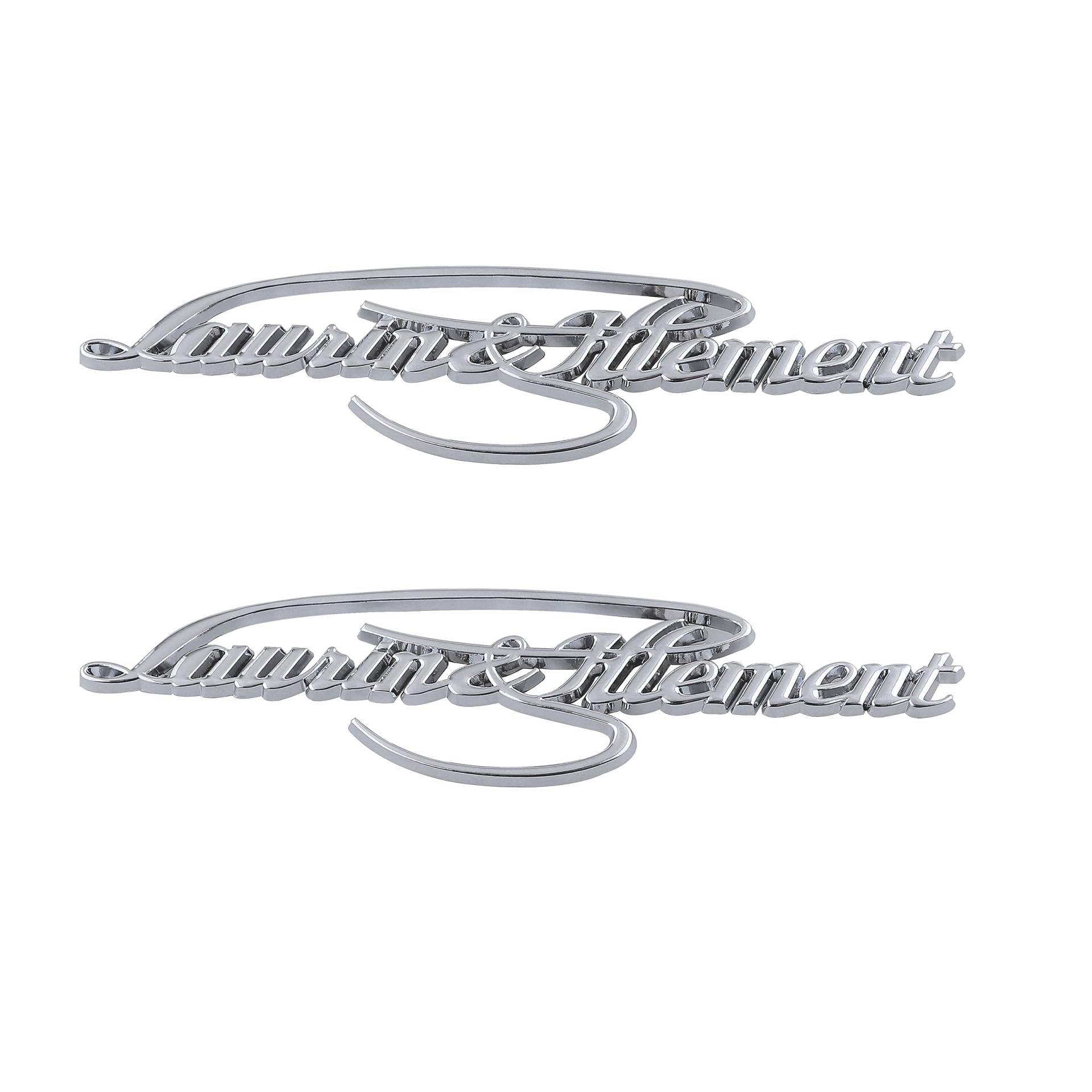 Laurin & Klement Emblem für Gründer Unterschrift, personalisierter Autoaufkleber (Silber) von Generic