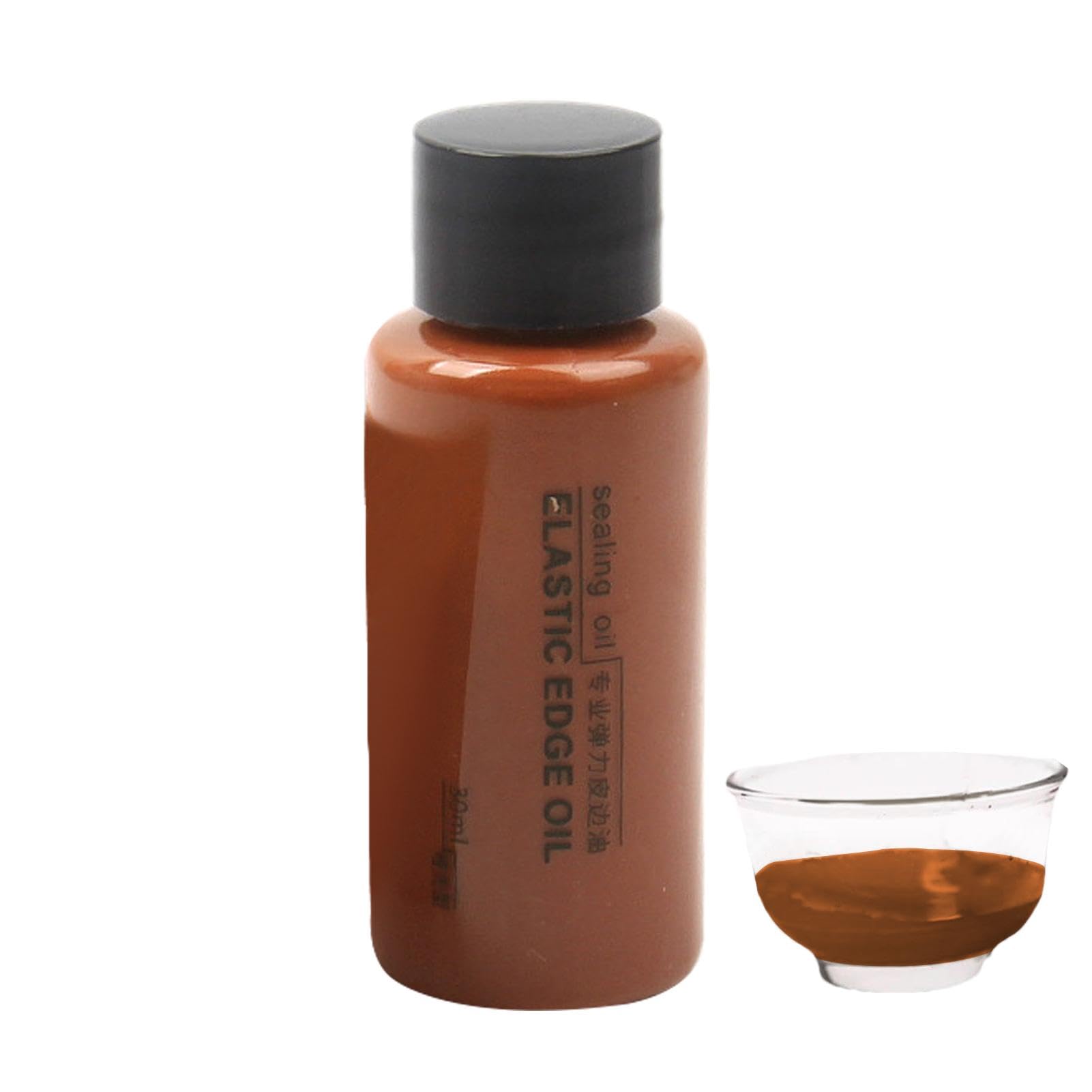 Leder, Lederkantenbeschichtung Beenden - Manuelle Lederpflege - 30 Ml Reparaturöl, Farbauffrischer, Kantenanstrich-Finish – Schützendes Dressing, Schnelles Und Einfaches Lösungsöl Für Gürte von Generic