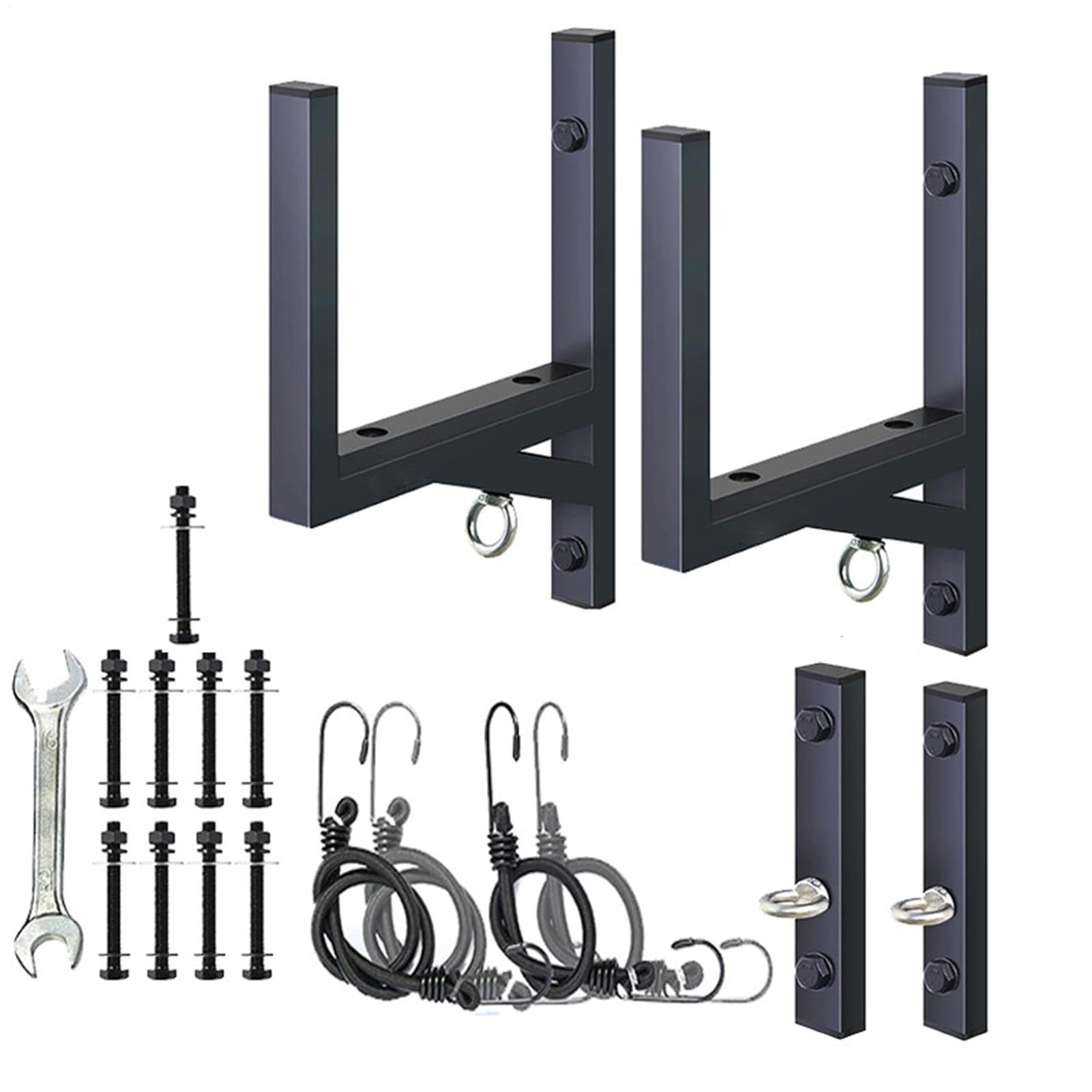 Leiterträger für Anhänger,Anhänger-Leiterträger,Verstellbares Leiter-Rack-Set, Seitenmontage-Rack-Set - Ausziehbares Hochleistungs-Lagerregal-Anhängerzubehör für offene Anhänger und geschlossene Anhän von Generic