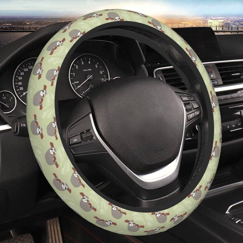 Lenkradbezug Faultier Lenkrad Schutzabdeckung Universal Lenkradabdeckung Geeignet Steering Wheel Cover Auto Für Männer Auto SUV von Generic