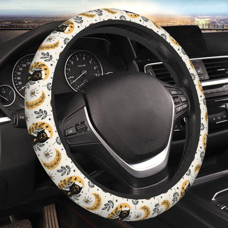 Lenkradbezug Katze Steering Wheel Cover Auto Sicherheit Lenkrad Überzug Mode Lenkradschoner Für SUV Auto Limousine von Generic