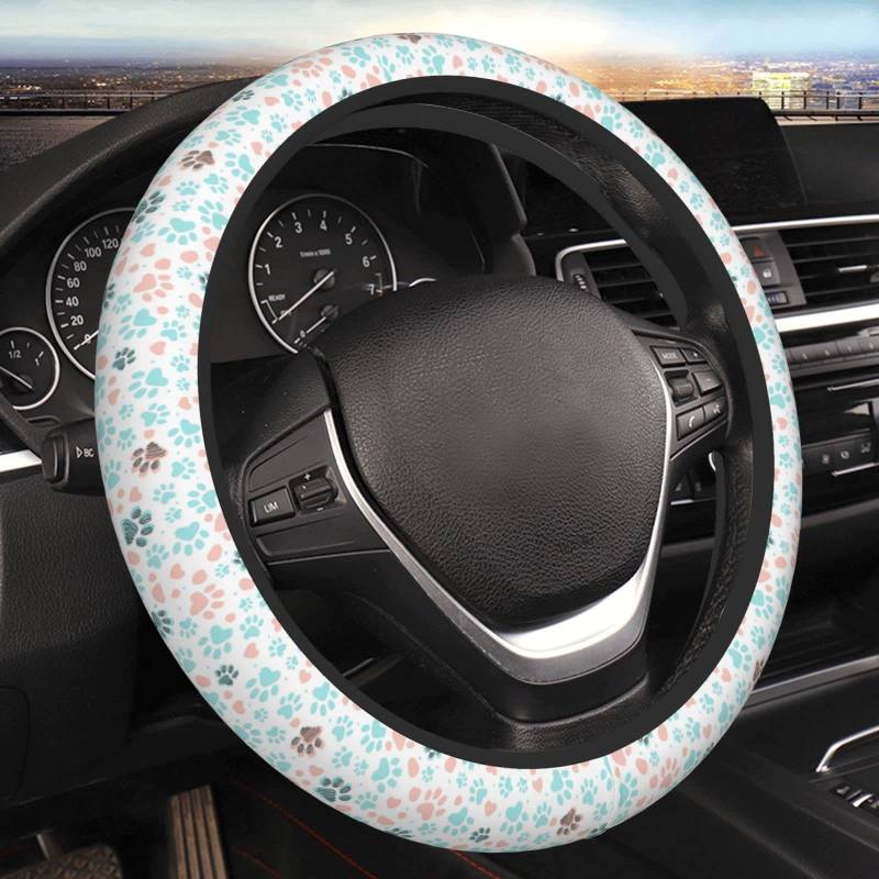 Lenkradbezug Pfote Lenkradabdeckung Atmungsaktive Steering Wheel Cover Auto Elastizität Lenkrad Überzug Für Limousine Frauen Männer von Generic