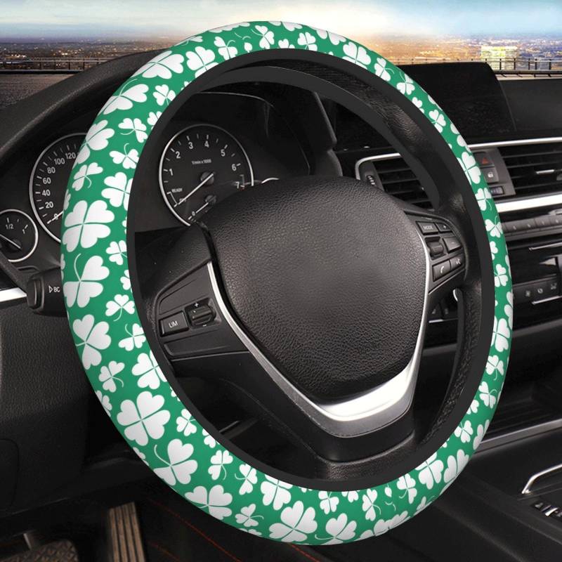 Lenkradbezug St. Patrick's Day Lenkradhülle Mode Lenkradcover Anti Rutsch Lenkrad Überzug Für Männer SUV Auto von Generic