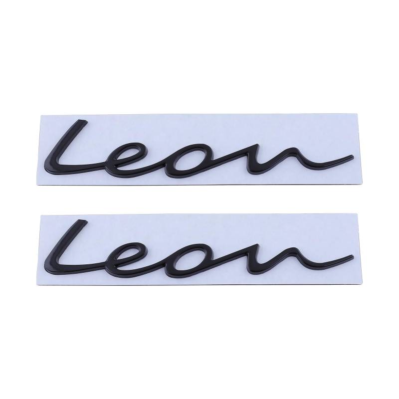 Leon Emblem Auto Aufkleber Styling Aufkleber Auto Badge Dekoration Zubehör (Schwarz) von Generic