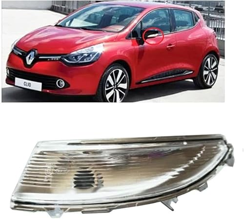 Linke Seite, britische Beifahrerseite Außenspiegel, weiße Blinkerleuchte für Renault Clio MK4, Captur 261659450R von Generic