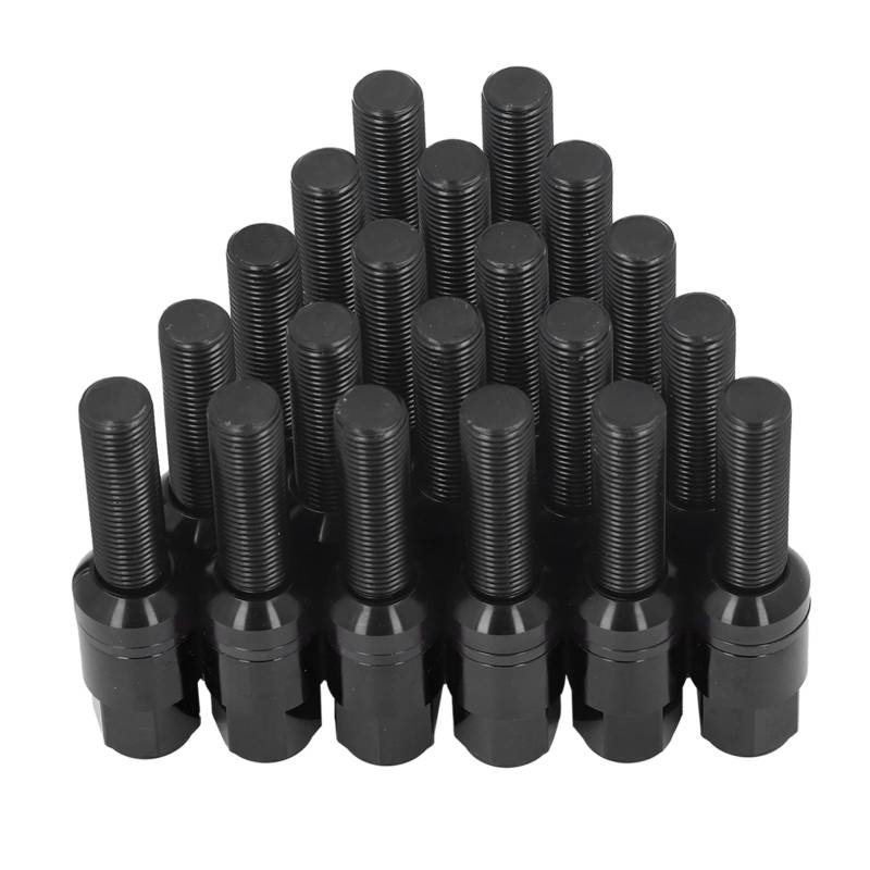 M14x1,5 Radschrauben, Kegelsitz, 45 Mm, 17 Mm Sechskant, Universal-Radzubehör (Schwarz) von Generic