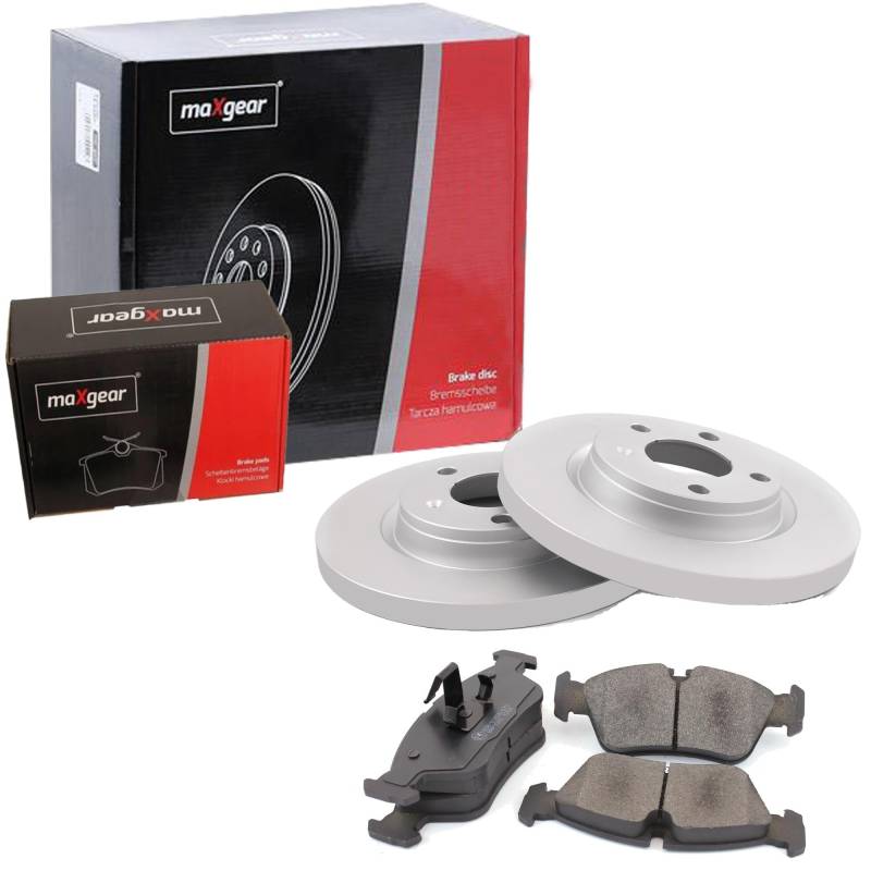 MAXGEAR Bremsen Set Bremsscheiben Scheibenbremsen Ø238 Voll vorne + Bremsbeläge Bremsklötze für Clio II Twingo I Megane 19 Super 5 Rapid Kasten Thalia 9 11 von Generic