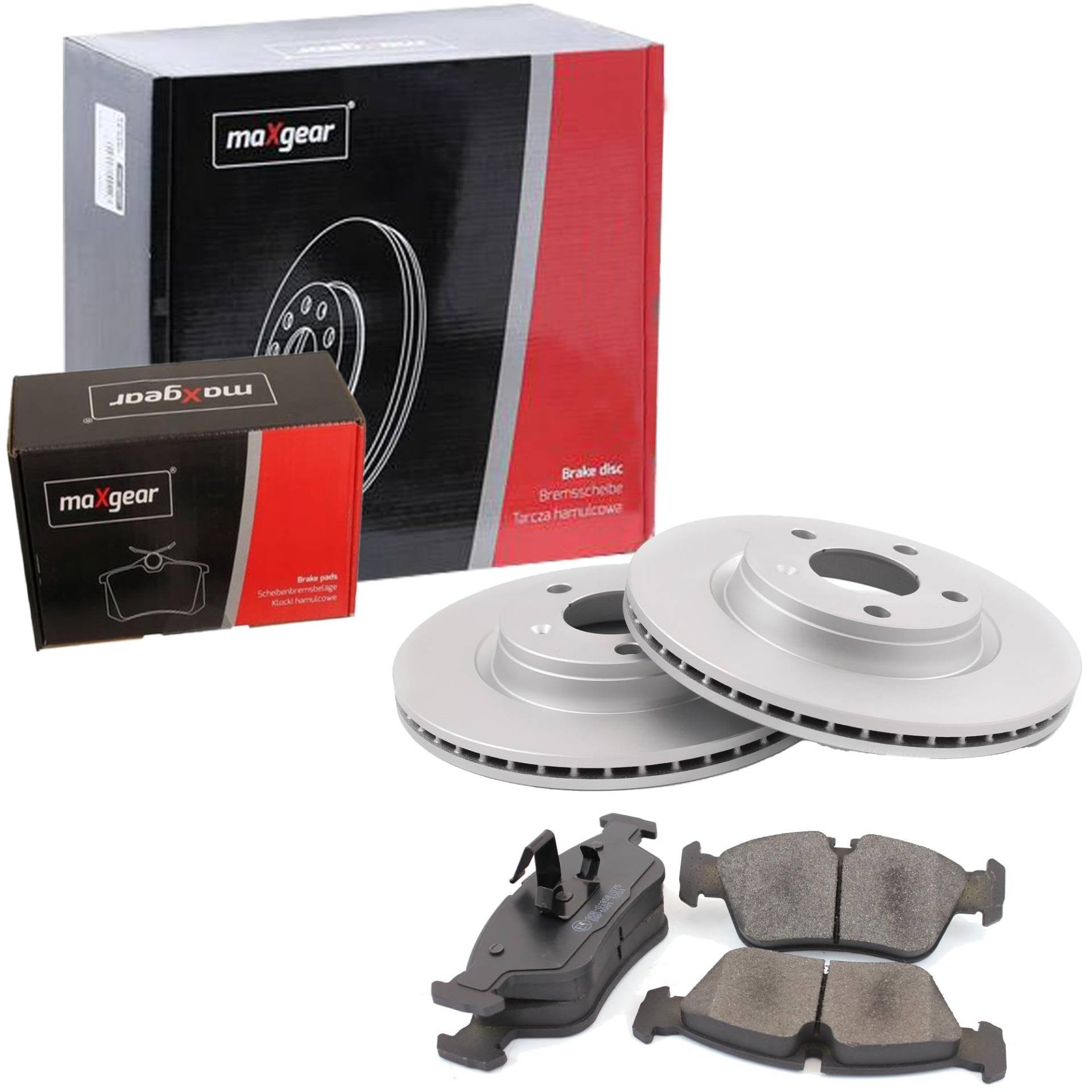 MAXGEAR Bremsen Set Bremsscheiben Scheibenbremsen Ø262 belüftet vorne + Bremsbeläge Bremsklötze für Civic VII Hatchback CRX III Jazz IV Insight von Generic