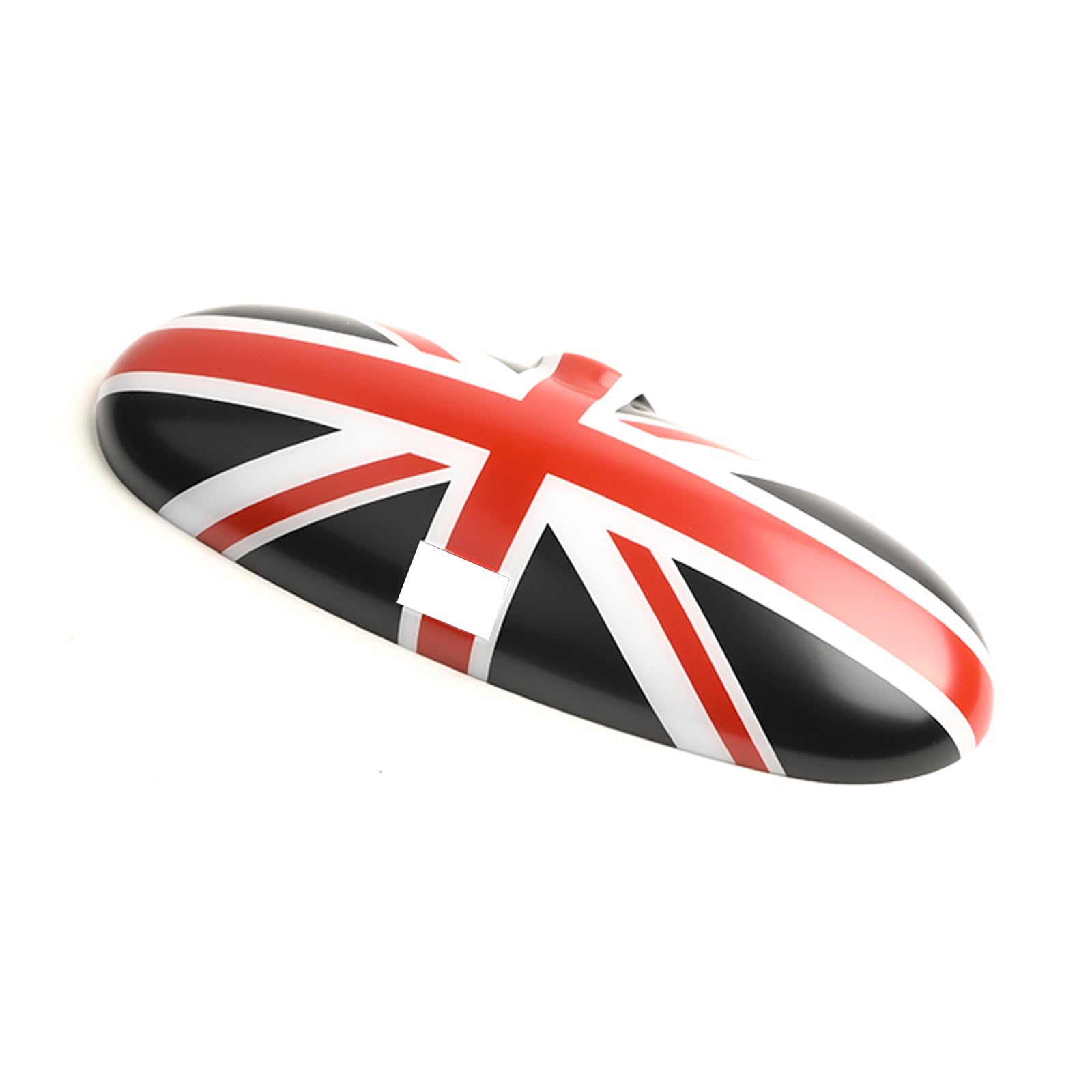 MINI R50 R52 R53 Union Jack Rückspiegel Abdeckung, Innenspiegel Aufkleber für Mini Cooper One/S/JCW R50 R52 R53(Typ A, Union Jack Schwarz/Rot) von Generic