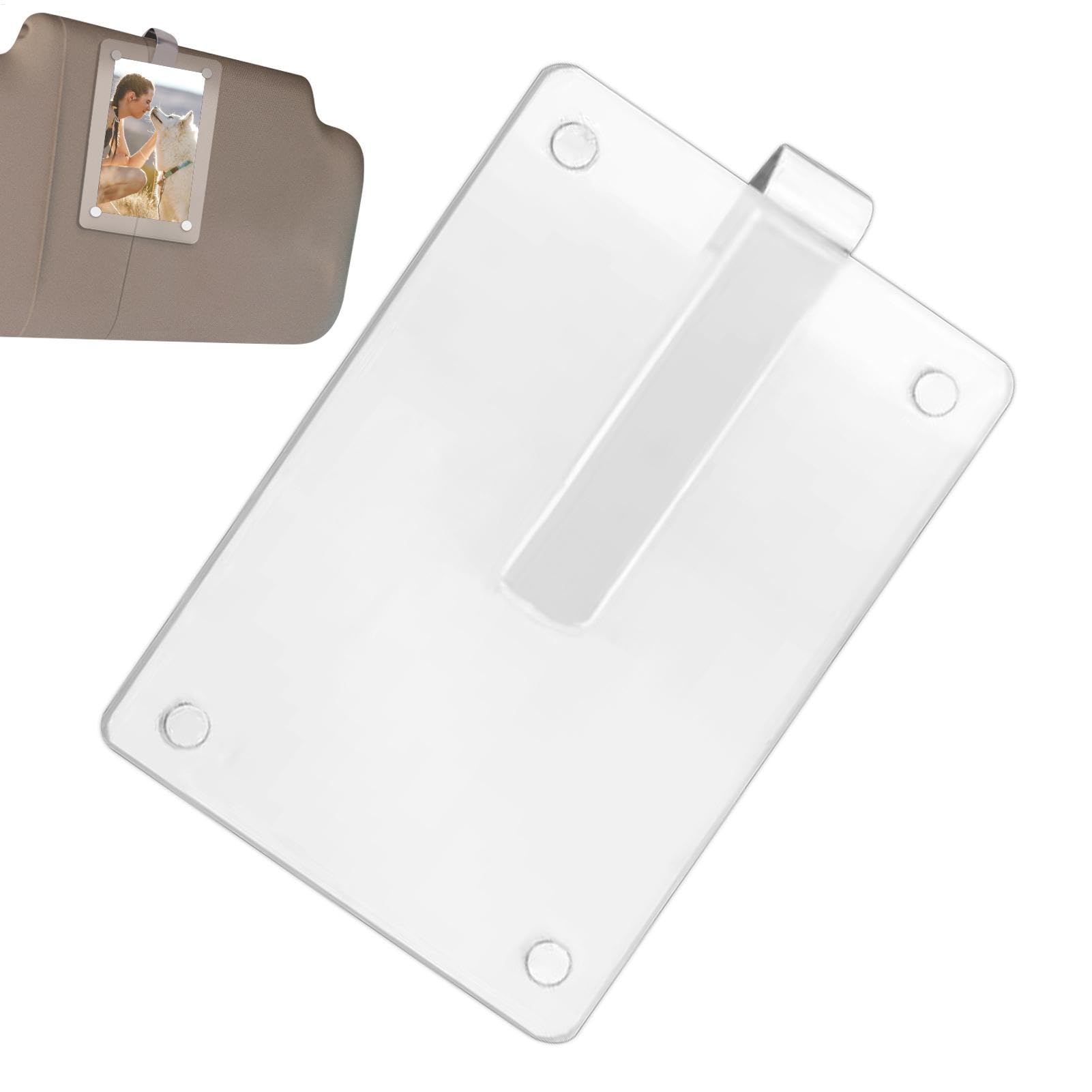 Magnetischer Fotoclip für Sonnenblende, magnetischer Fotohalter für Sonnenblende - Acryl-Sonnenblenden-Foto-Display-Clip - Auto-Innenraum-Organisation, Sonnenblende, Bild-Ärmeltasche, horizontal für L von Generic