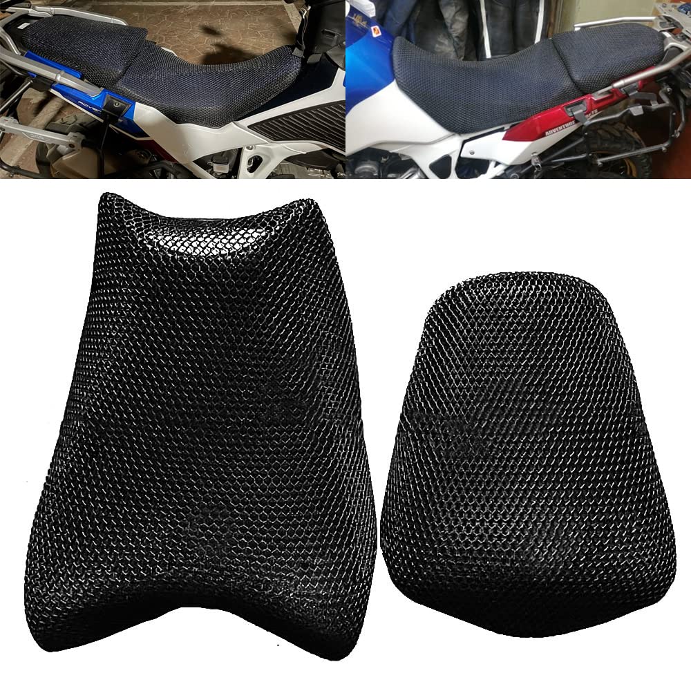 Mesh Motorrad Sitzbezug Sitzbezüge Sitzkissenbezug Schutz für Honda CRF1100L CRF1100 Africa Twin Adventure Sport 2020 2021 2022 von Generic