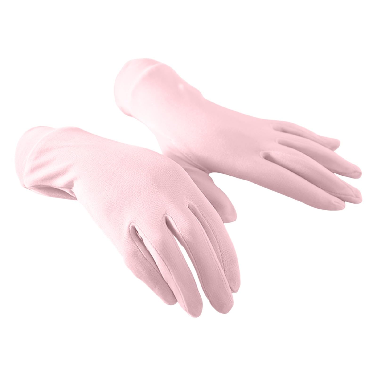 Modische, einfarbige Fünf-Finger-Handschuhe für Damen, atmungsaktive, einfarbige Etikette-Handschuhe mit Sonnenschutz FjE712 (One Size) von Generic