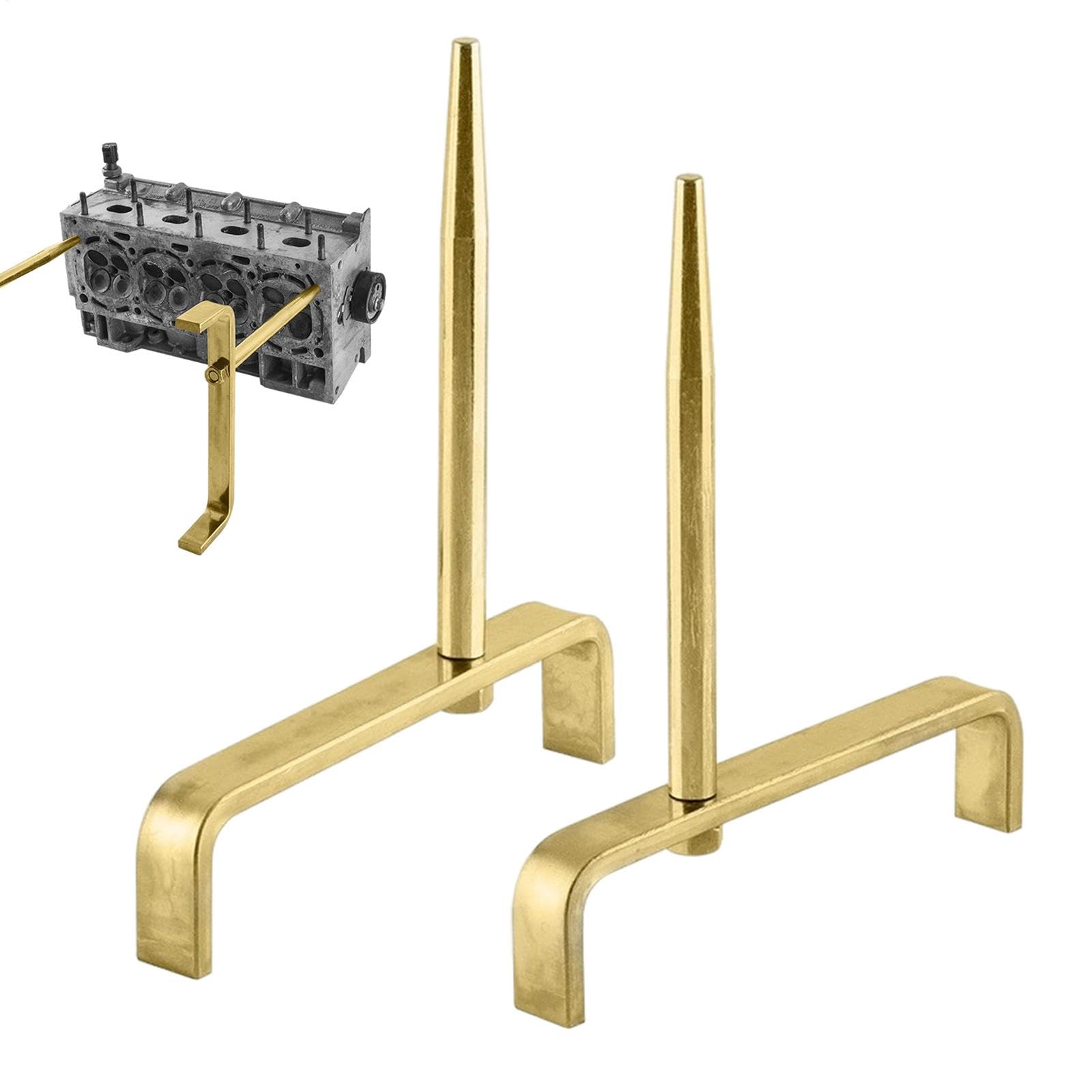 Motor-Zylinderkopf-Stütze, Zylinderkopf-Hebe- und Haltewerkzeug – 2-teiliges Arbeitsstützset mit konischen Dornen, ideal für spezielle Kfz-Reparaturen von Generic