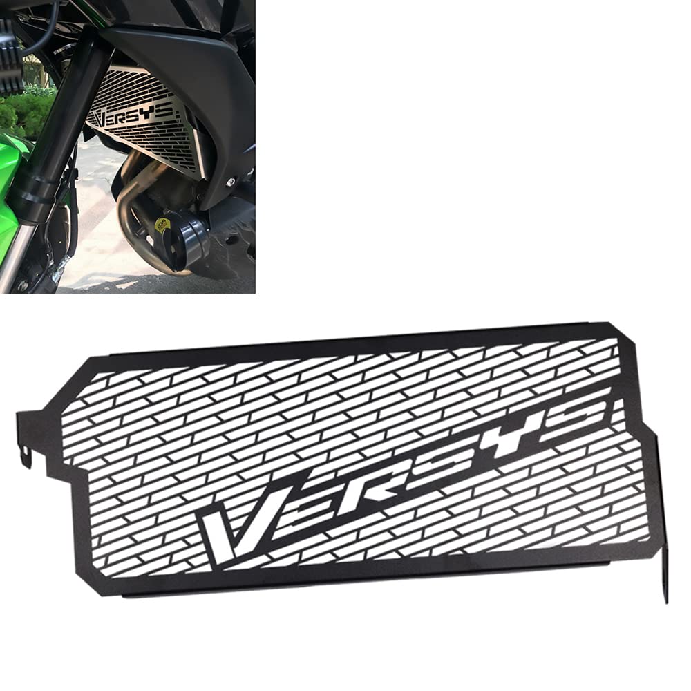 Motorcycle Radiator Grille Guard Grill Cover Protector For Kawasaki KLE650 Versys 650 2015 2016 2017 2018 2019 2020 2021 2022 Accessories(Black) von Generic