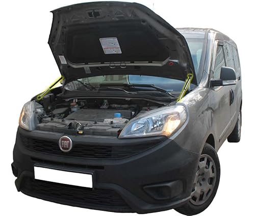 Motorhaubendämpfer kompatibel mit Fiat Doblo 2 II Facelift 2014-2020 Gasdruckfeder Motorhaube Dämpfer Gasfeder Stoßdämpfer Motorhaubenlifter 2 Stück von Generic