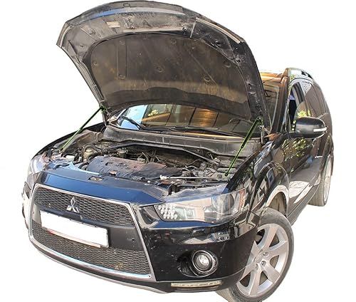 Motorhaubendämpfer kompatibel mit MITSUBISHI OUTLANDER II 2 facelift 2010-2012 Vordermotorhaube Modify Gasdruckfeder Unterstützung Stoßdämpfer 2 Stück von Generic