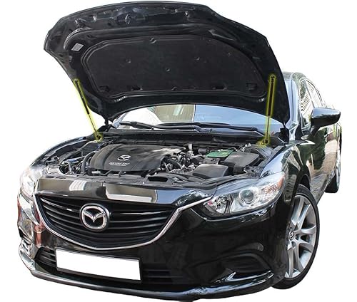 Motorhaubendämpfer kompatibel mit Mazda 3 BM III 2012-2018 Mazda 6 GJ 2012-2018 Vordermotorhaube Modify Gasdruckfeder Unterstützung Stoßdämpfer 2 Stück von Generic