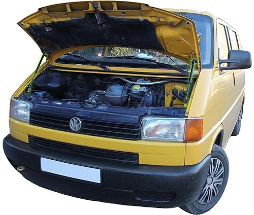 Bolt-On Siłowniki maski Motorhaubendämpfer kompatibel mit VOLKSWAGEN TRANSPORTER T4 Gasdruckfeder Motorhaube Dämpfer Gasfeder Stoßdämpfer Motorhaubenlifter 2 Stück Gelb Front Stahl 30 cm von Generic