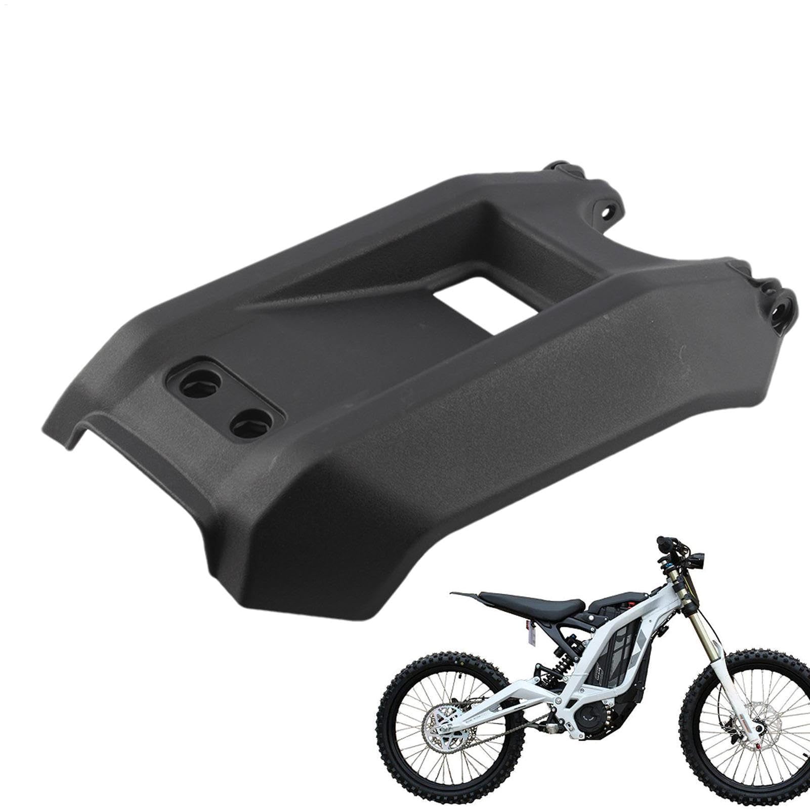 Motorrad Batterieabdeckung - Motorrad Batterie Deckel Batterie Abdeckung Motorrad Carbon Fiber Muster Protector | Schwarz Carbon Fiber Schutzabdeckung für Batteriefach, Install von Generic