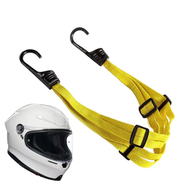 Motorrad -Helm -Bungee -Kabel, Motorradbiegegurte - Verdickte Motorradgurte Helmseil | Outdoor -Abenteuerzubehör, Bungee -Kabelbindung mit 2 Hooks, Fester Halt von Generic