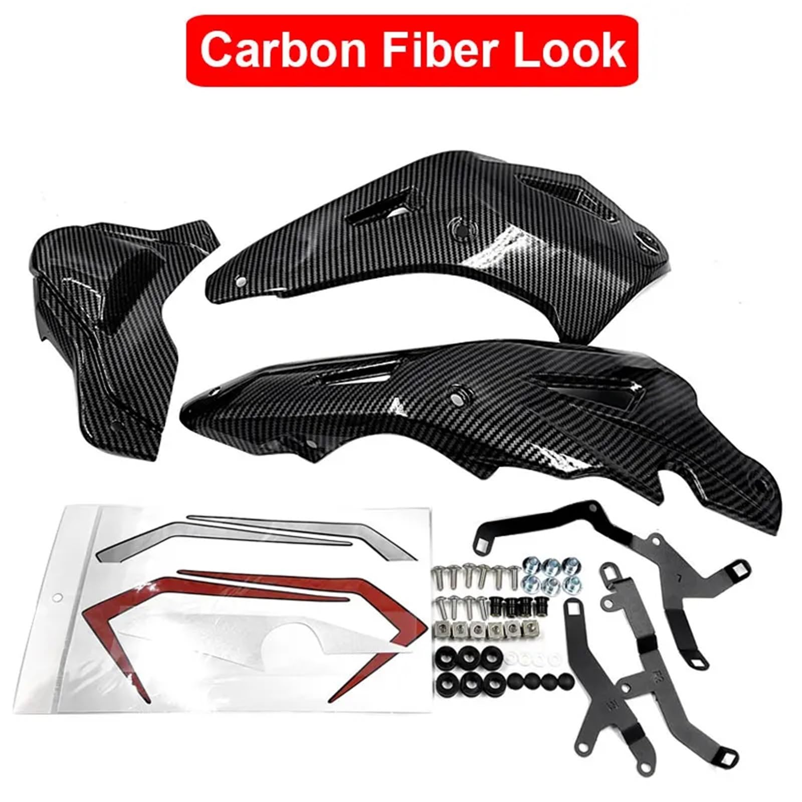 Motorrad-Kotflügel CB650R 2019-2021 Motorrad Bauch Spoiler Unteren Verkleidung Rahmen für Panel Protector Für Honda CB650F 2014-2020 CB650FE(Carbon Fiber Look) von Generic