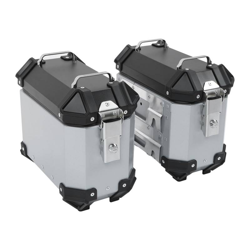 Motorrad-Seitenkoffer, 18L Seiten-Satteltaschenbox für Motorräder (Silver) von Generic