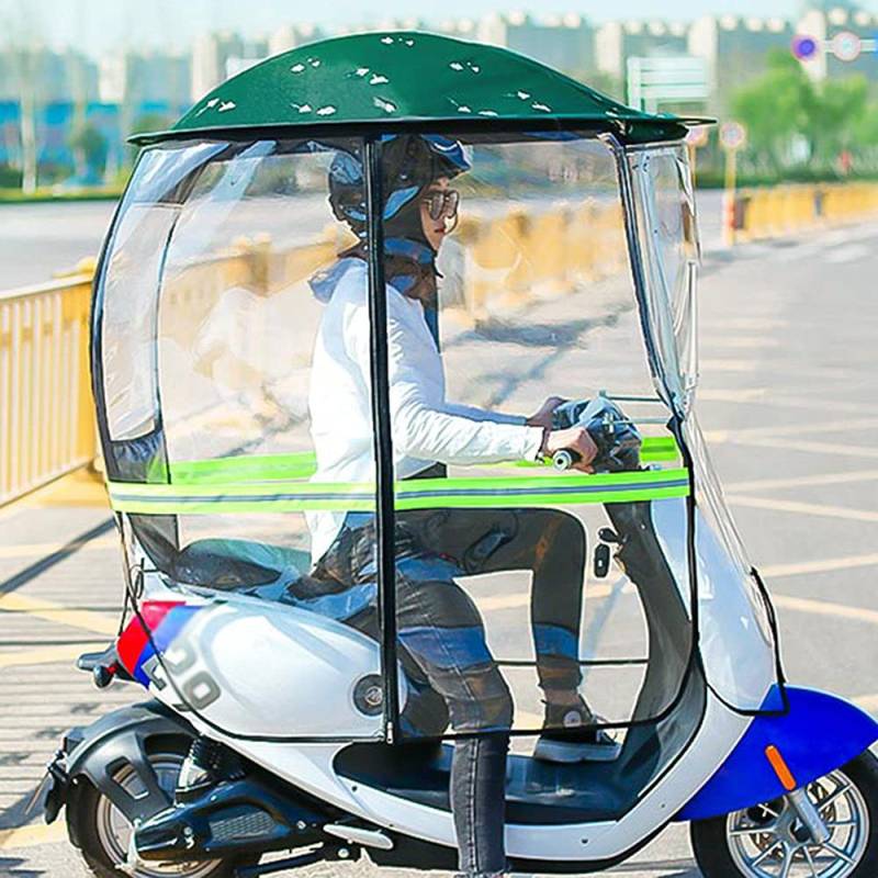 Motorrad Sonnenblende Schatten Sonnenschutz für Elektromotorräder, Motorrad-Regenschutz, Auto-Regenschirm, Überdachung für Elektroautos, Regenschutz für Mobilitätsroller, Überdachung für Bat von Generic